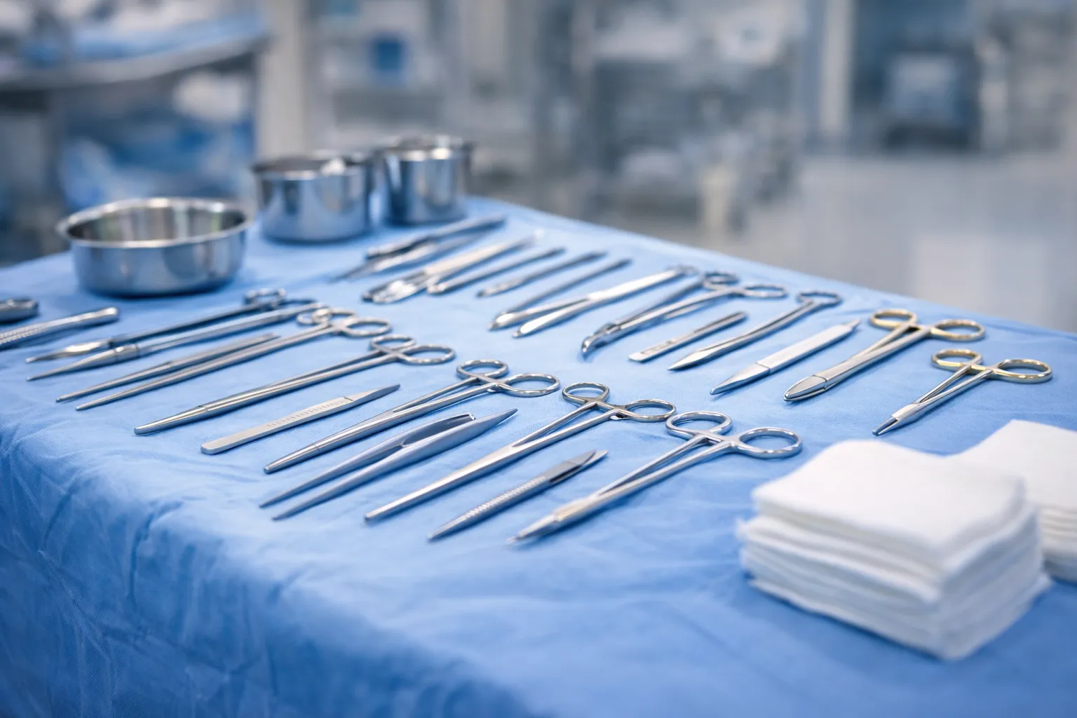 Surgical instruments close-up (sample)