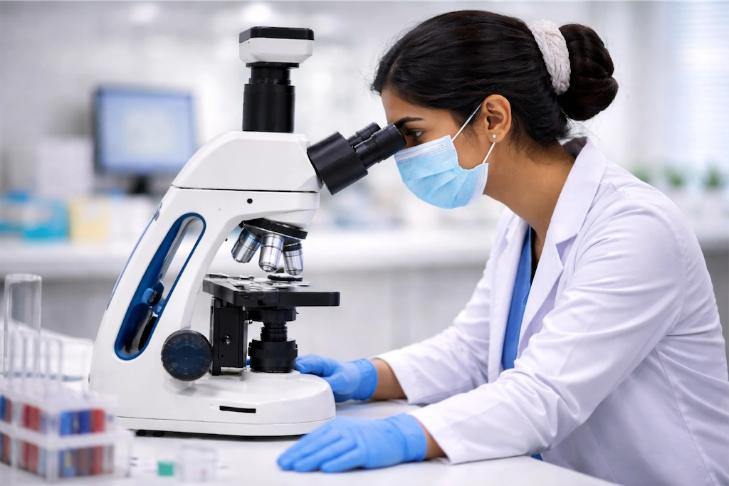 Modern lab equipment close-up (sample)