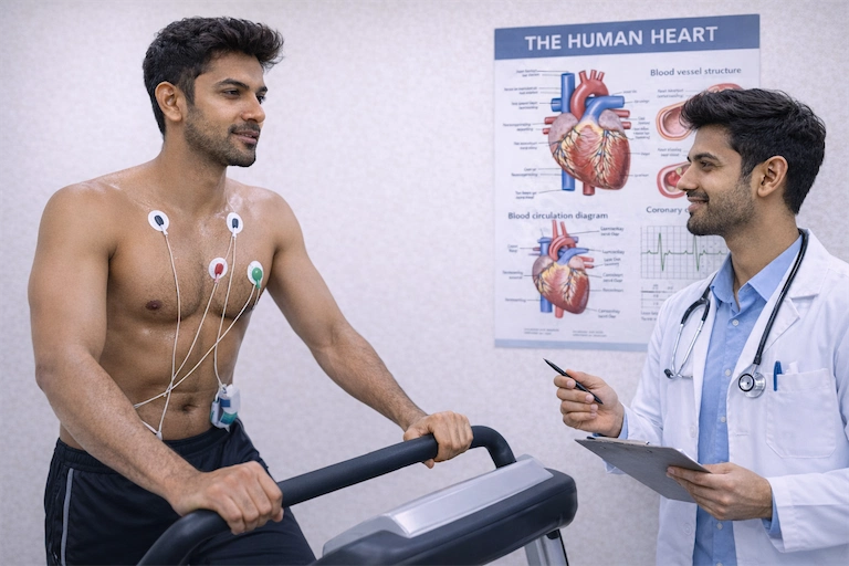 Exercise ECG (Stress Test) equipment close-up