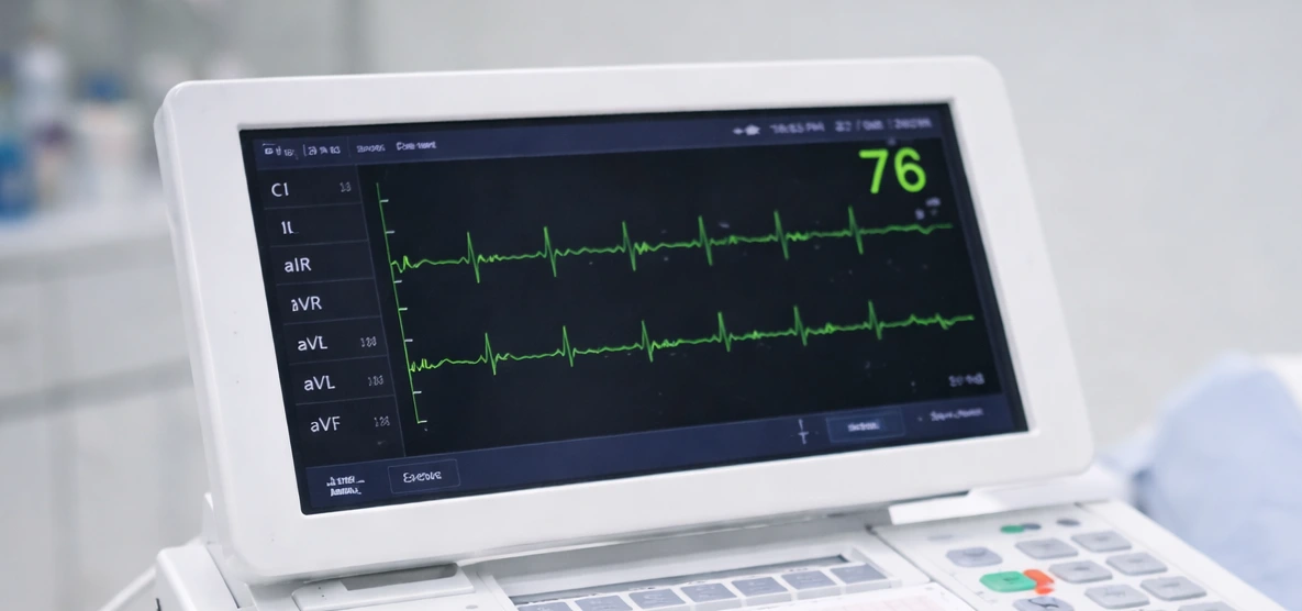 ECG (Electrocardiogram) equipment close-up