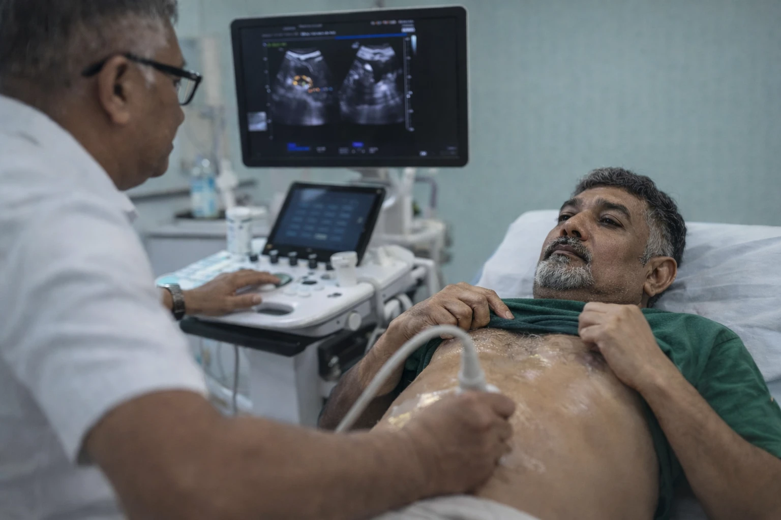 Modern urology treatment room with advanced equipment